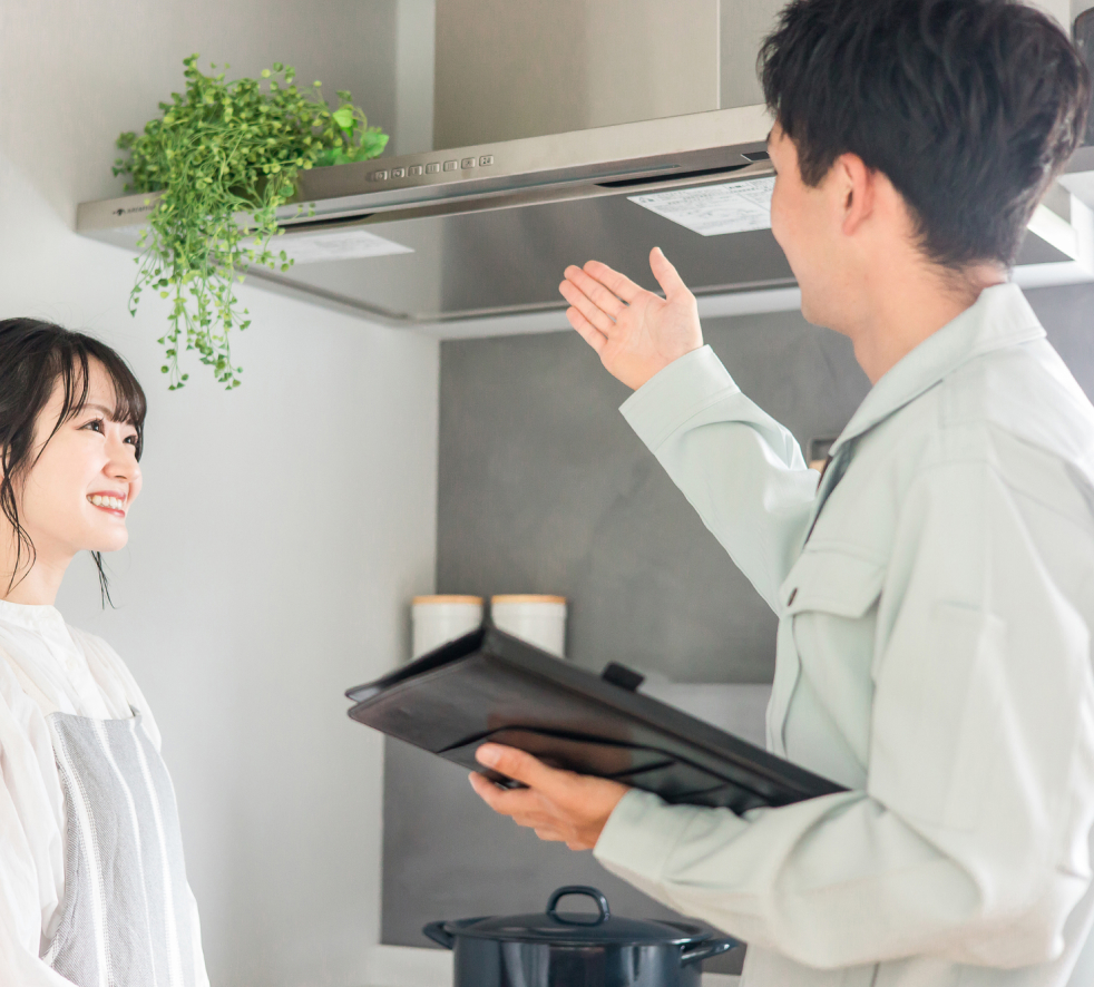 アフターメンテナンスの様子