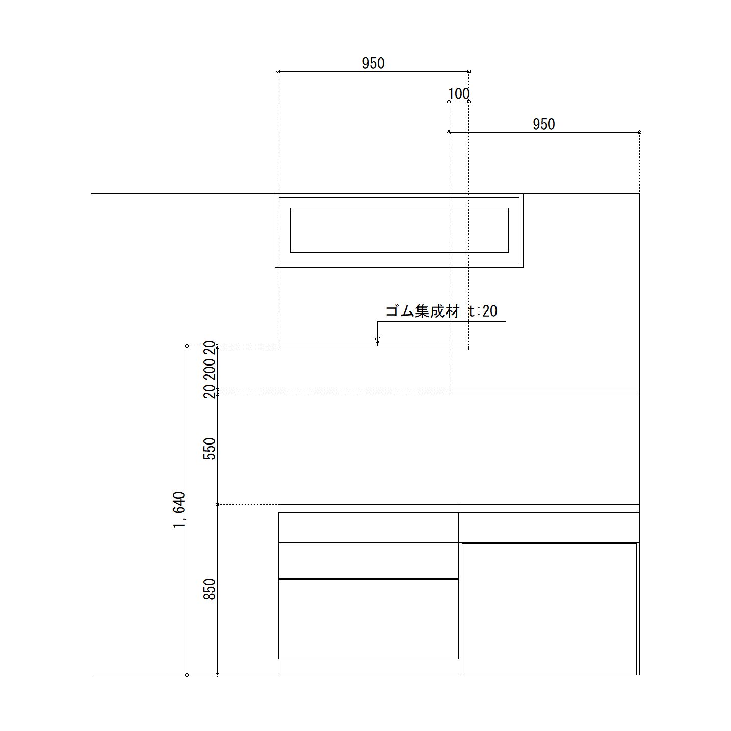 キッチン棚のデザイン詳細